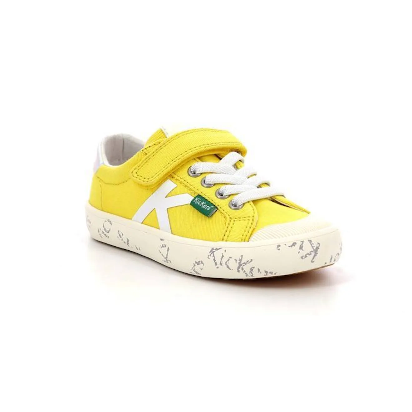 Baskets basses - KICKERS - Gody - Textile - Enfant - Mixte jaune - Kickers