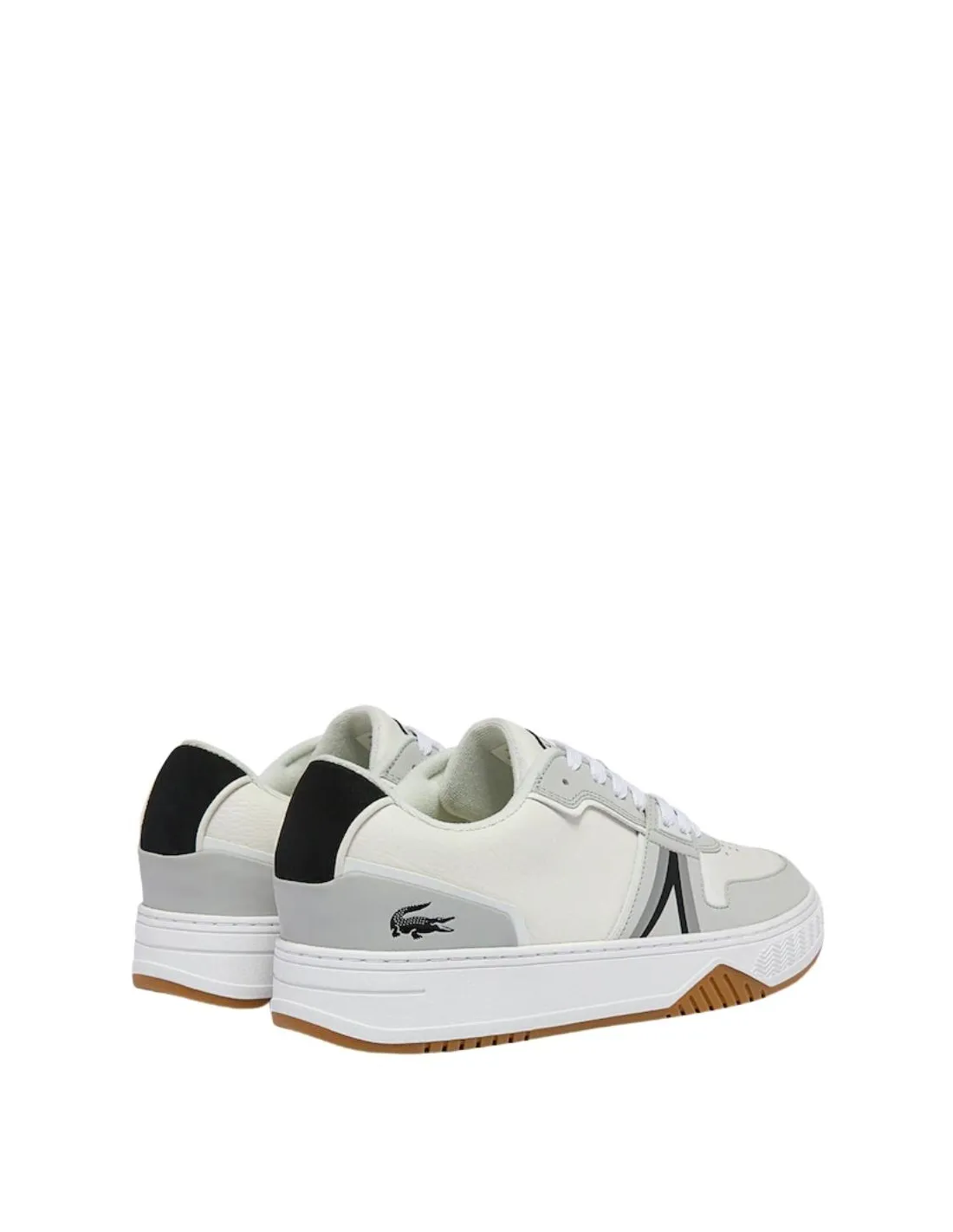 Baskets en cuir Homme Lacoste Ref 55699  Blanc/Noir