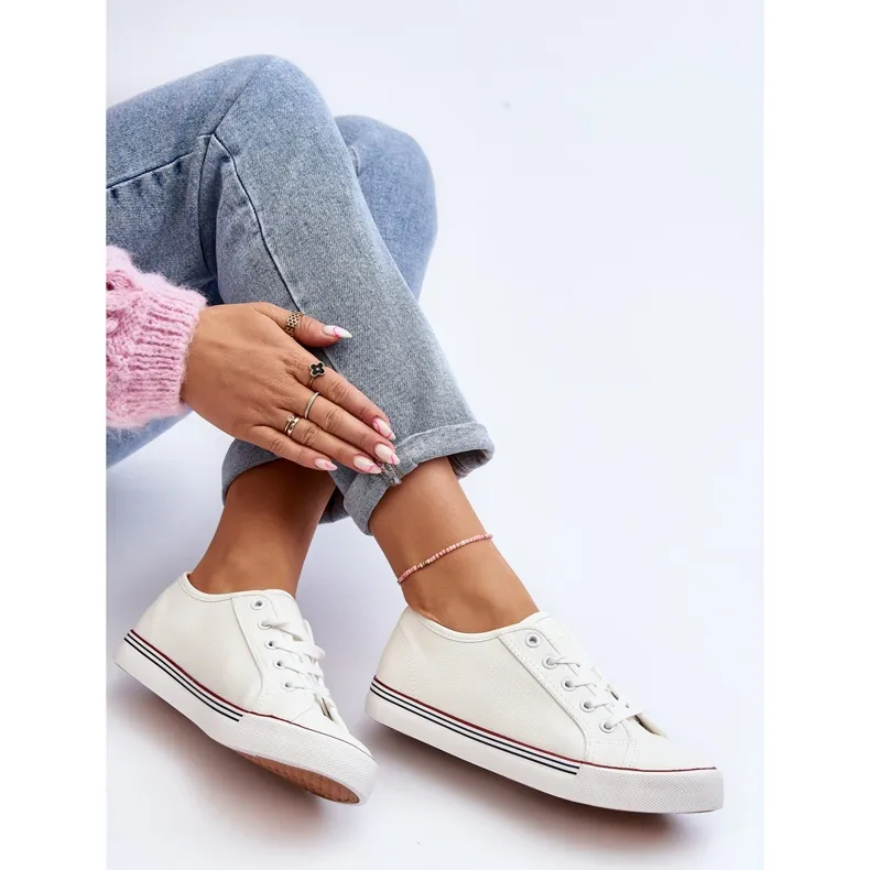 Baskets En Cuir Écologique Pour Femme Blanc Lirean blanche