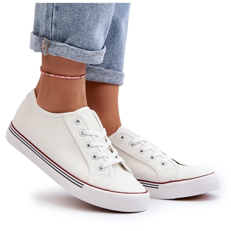 Baskets En Cuir Écologique Pour Femme Blanc Lirean blanche