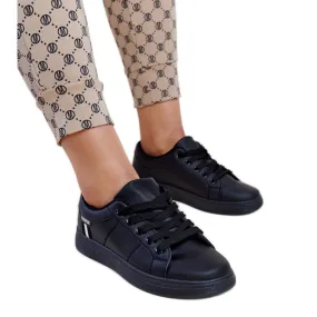 Baskets noires en éco-cuir de Devona le noir