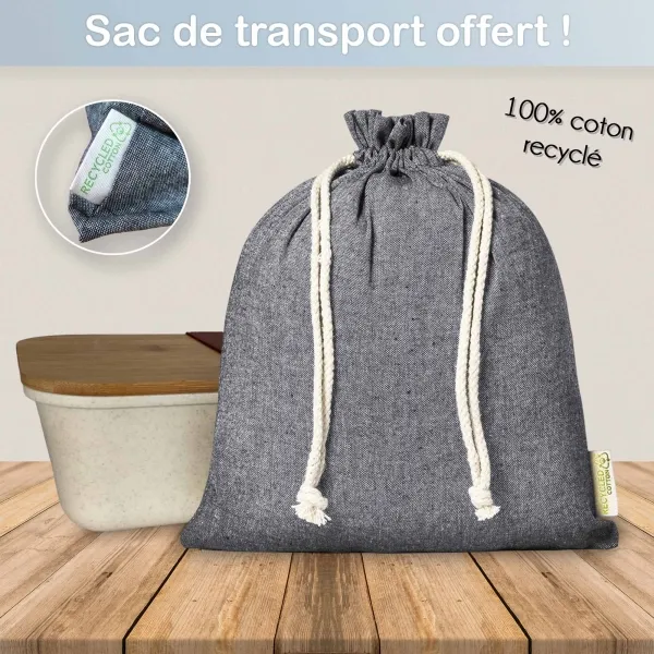 Boite à goûter personnalisable avec un texte - Modèle Arc-en-ciel