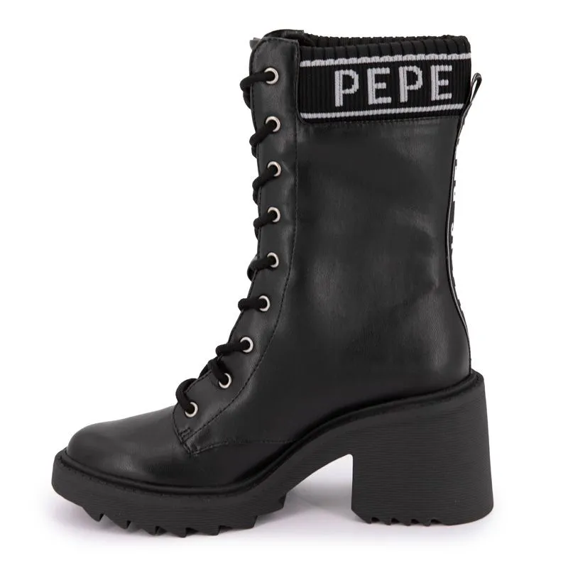 Bottines Boss logo noir Femme PEPE JEANS à prix dégriffé ! | 