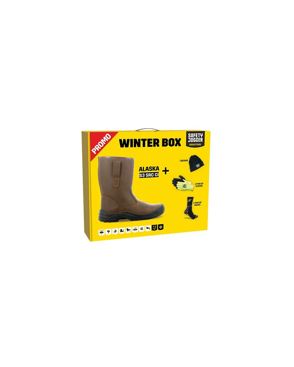 Box d'hiver bottes, gants, chaussettes et bonnet - SAFETY JOGGER