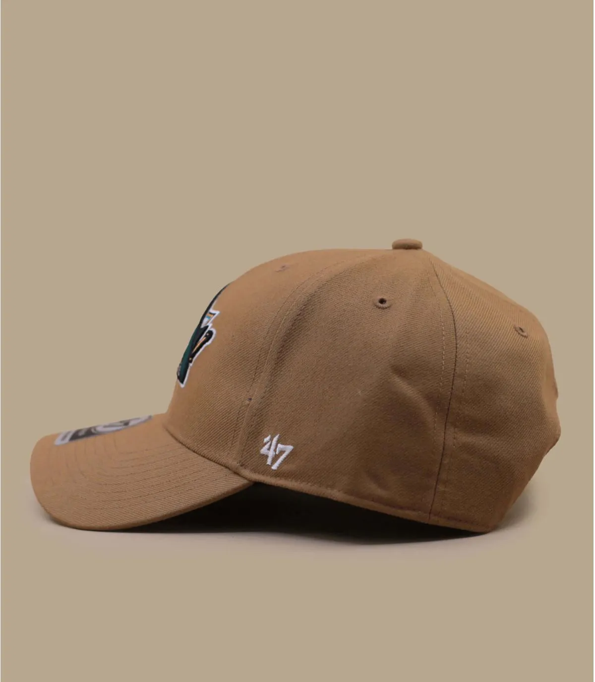 Casquette baseball San Jose Sharks beige - Casquette NHL Sharks MVP Snapback camel 47 Brand : Headict