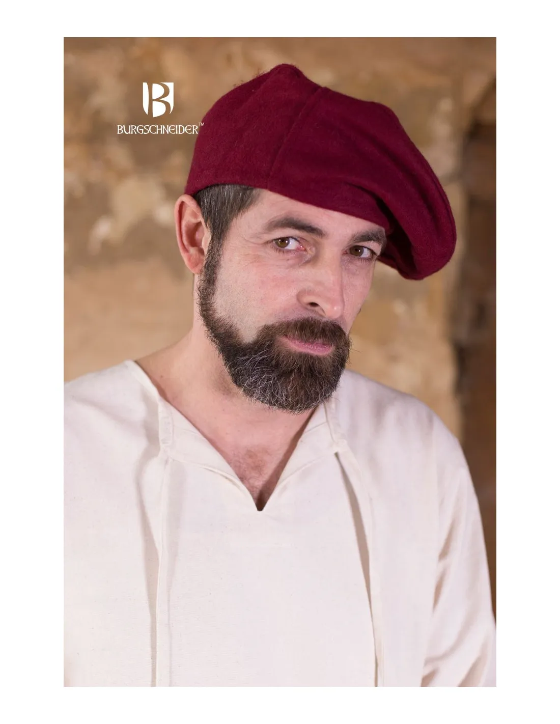 Casquette Harald Renaissance, rouge ⚔️ Boutique Épées