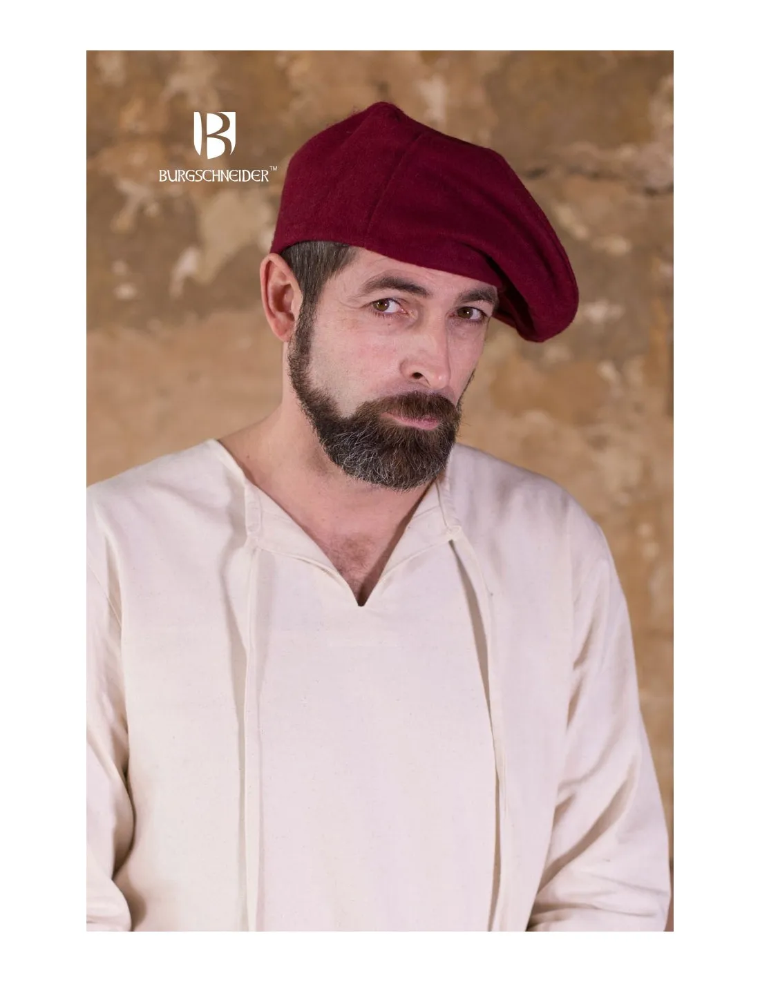 Casquette Harald Renaissance, rouge ⚔️ Boutique Épées