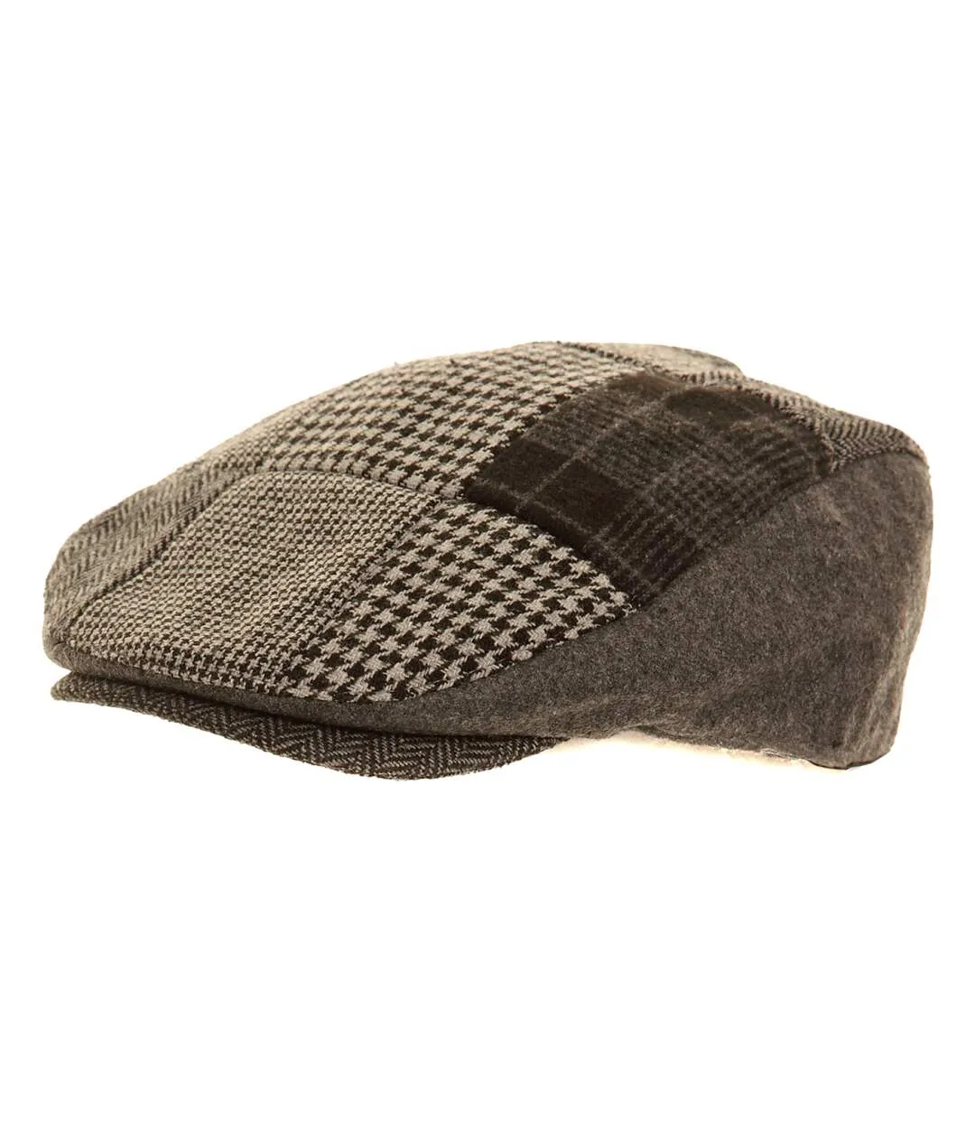 Casquette plate à motif patchwork homme gris Universal Textiles