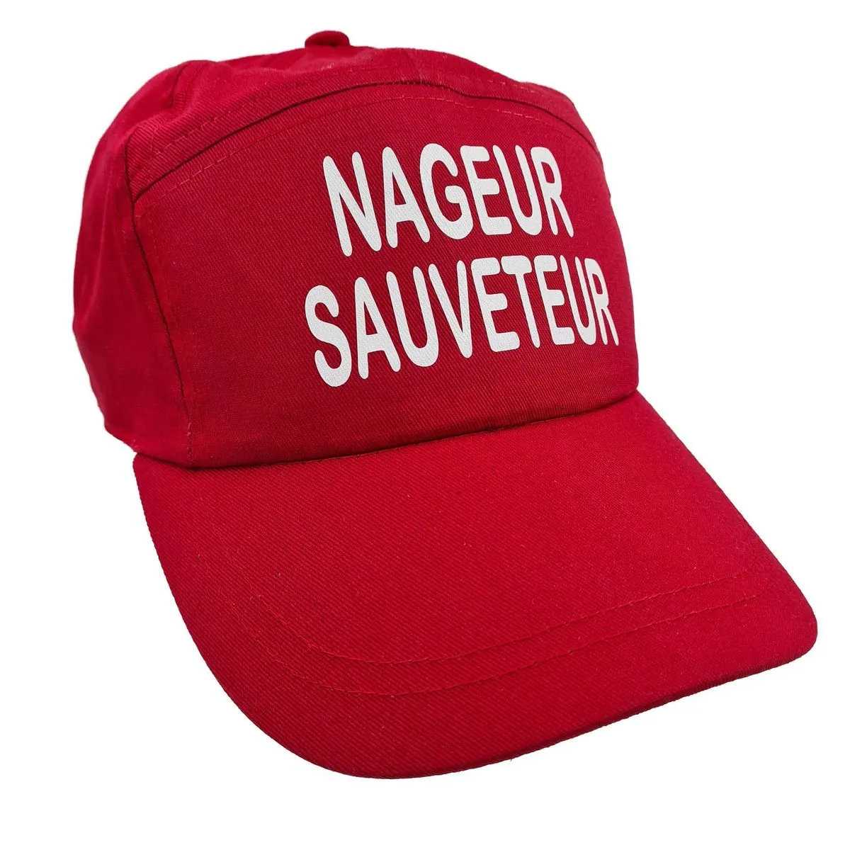 Casquette rouge Nageur Sauveteur - Taille unique adulte 