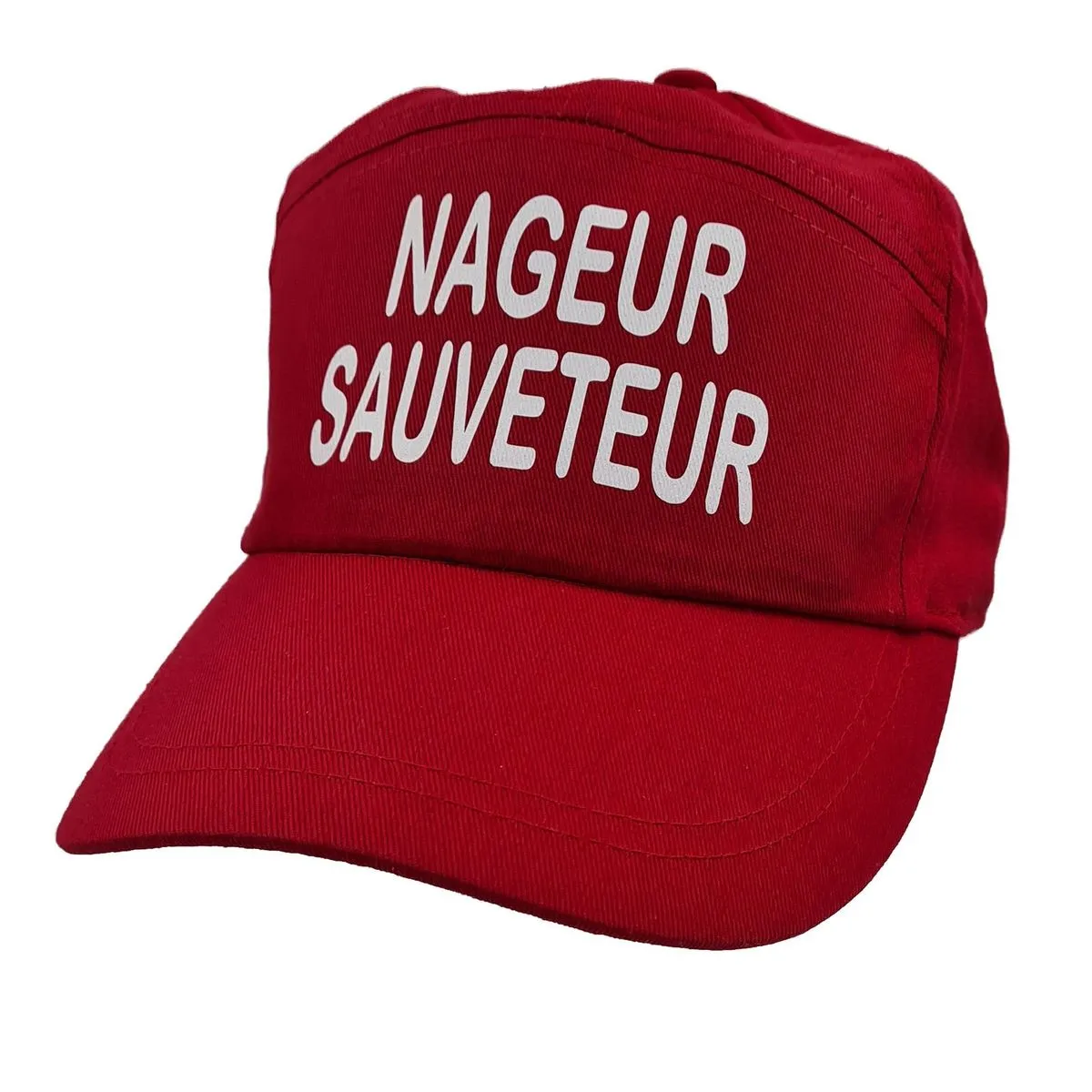 Casquette rouge Nageur Sauveteur - Taille unique adulte 