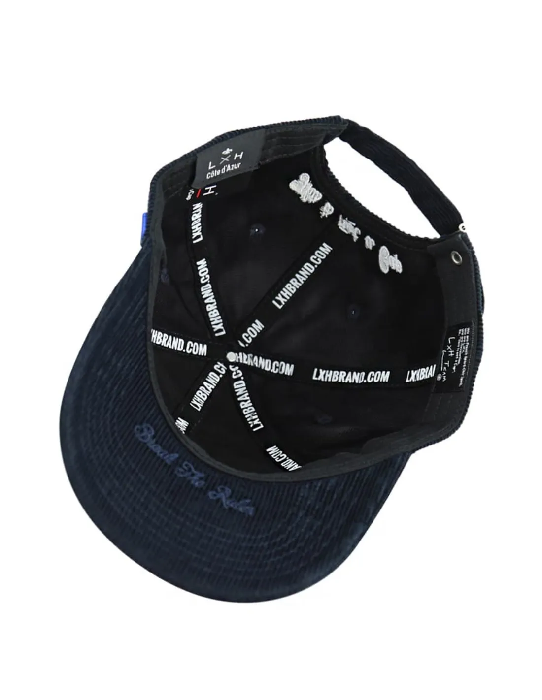 Casquette velours cotele LXH Ref 60995 bleu marine