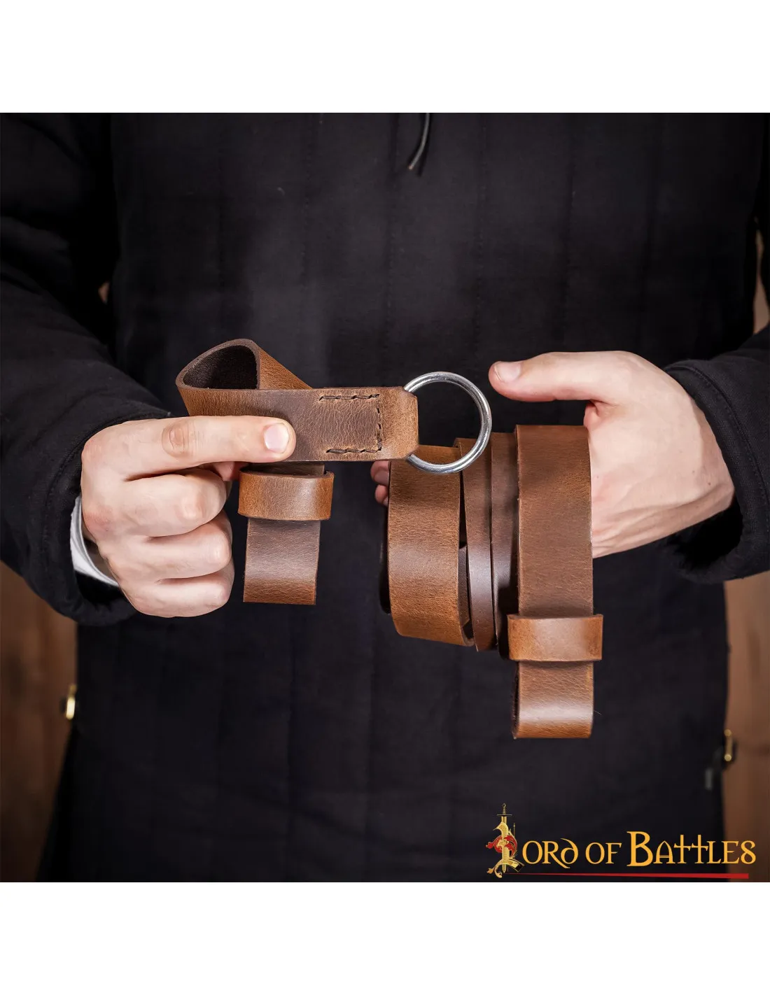 Ceinture d'épée en cuir marron ⚔️ Boutique Épées