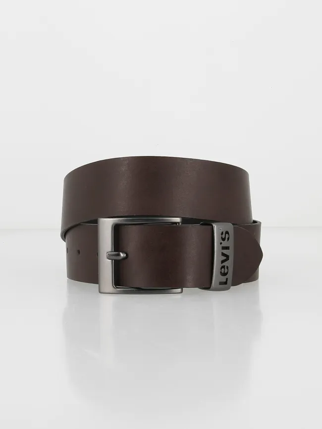 Ceinture en cuir bovin boucle en métal marron homme - Levis | wimod