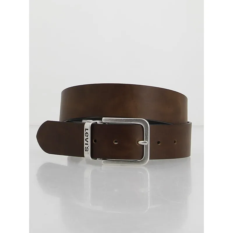 Ceinture en cuir bovin boucle en métal marron homme - Levis | wimod