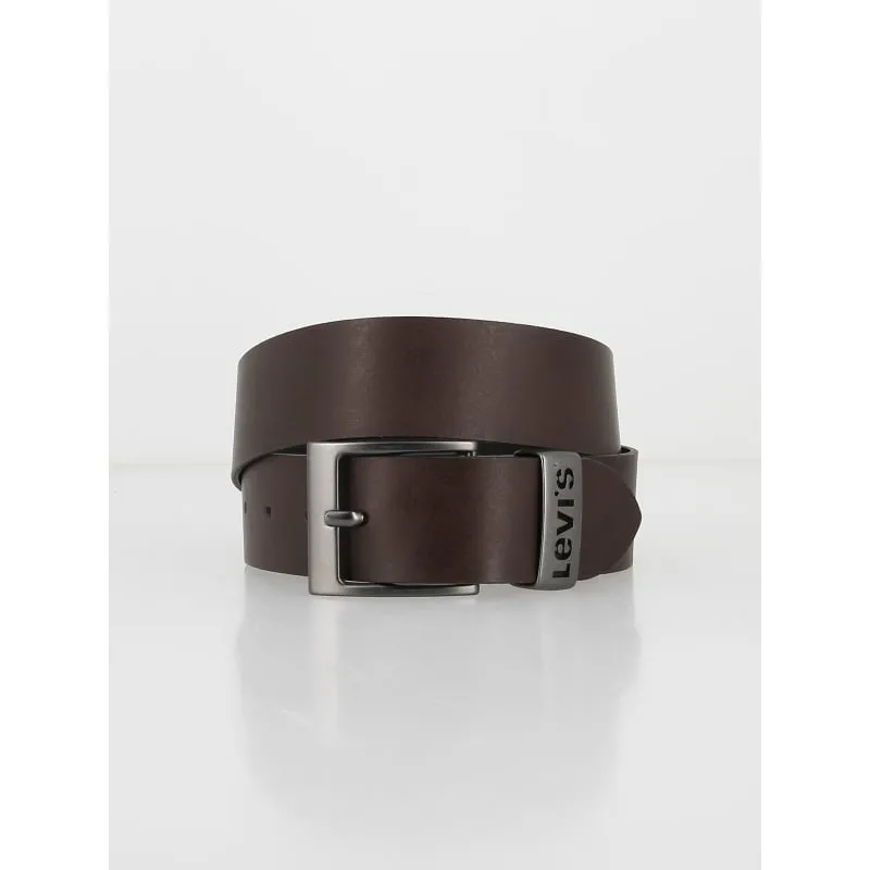 Ceinture en cuir bovin boucle en métal marron homme - Levis | wimod