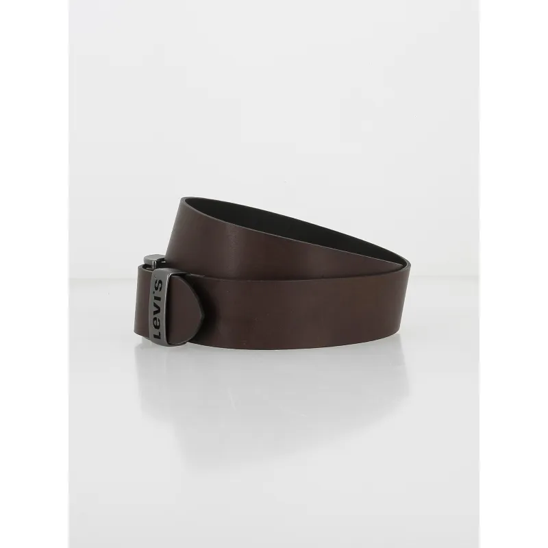 Ceinture en cuir bovin boucle en métal marron homme - Levis | wimod