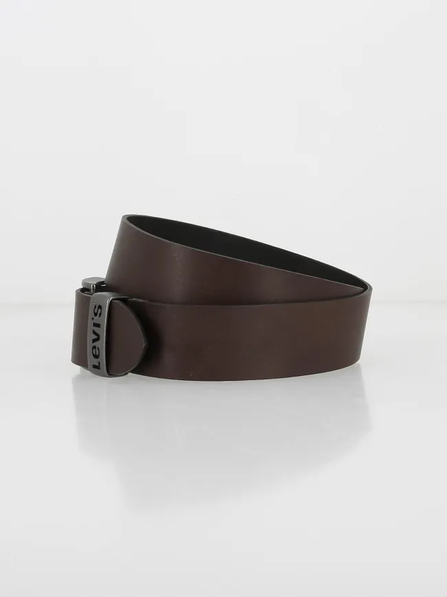 Ceinture en cuir bovin boucle en métal marron homme - Levis | wimod