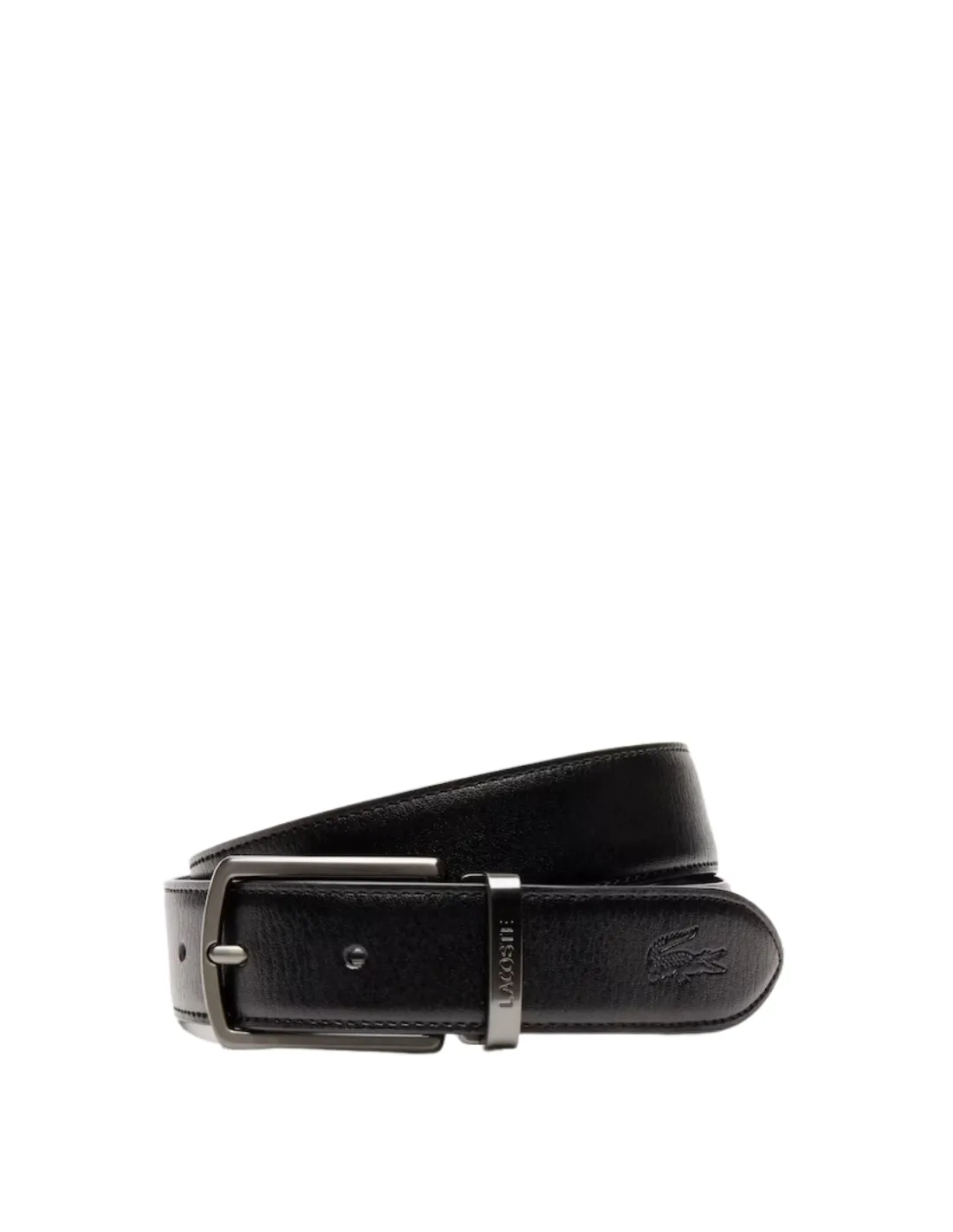 Ceinture Lacoste cuir homme réversible ref 51070 672 Noir/Marine 110CM