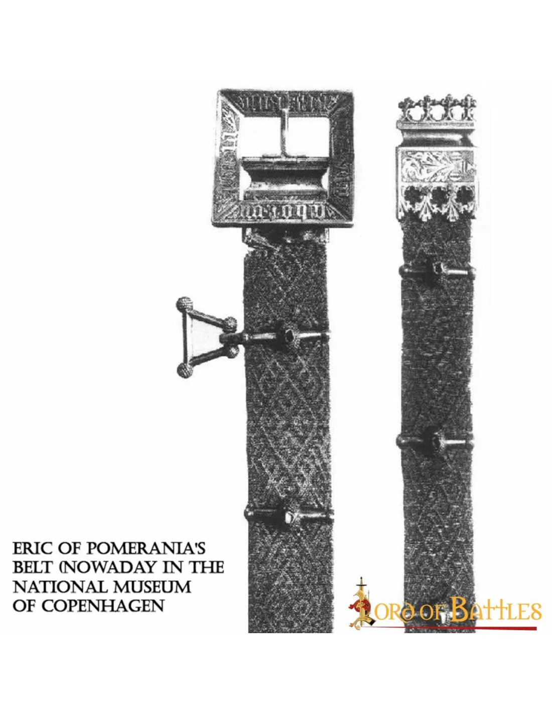 Ceinture médiévale en cuir Eric de Poméranie ⚔️ Boutique Épées