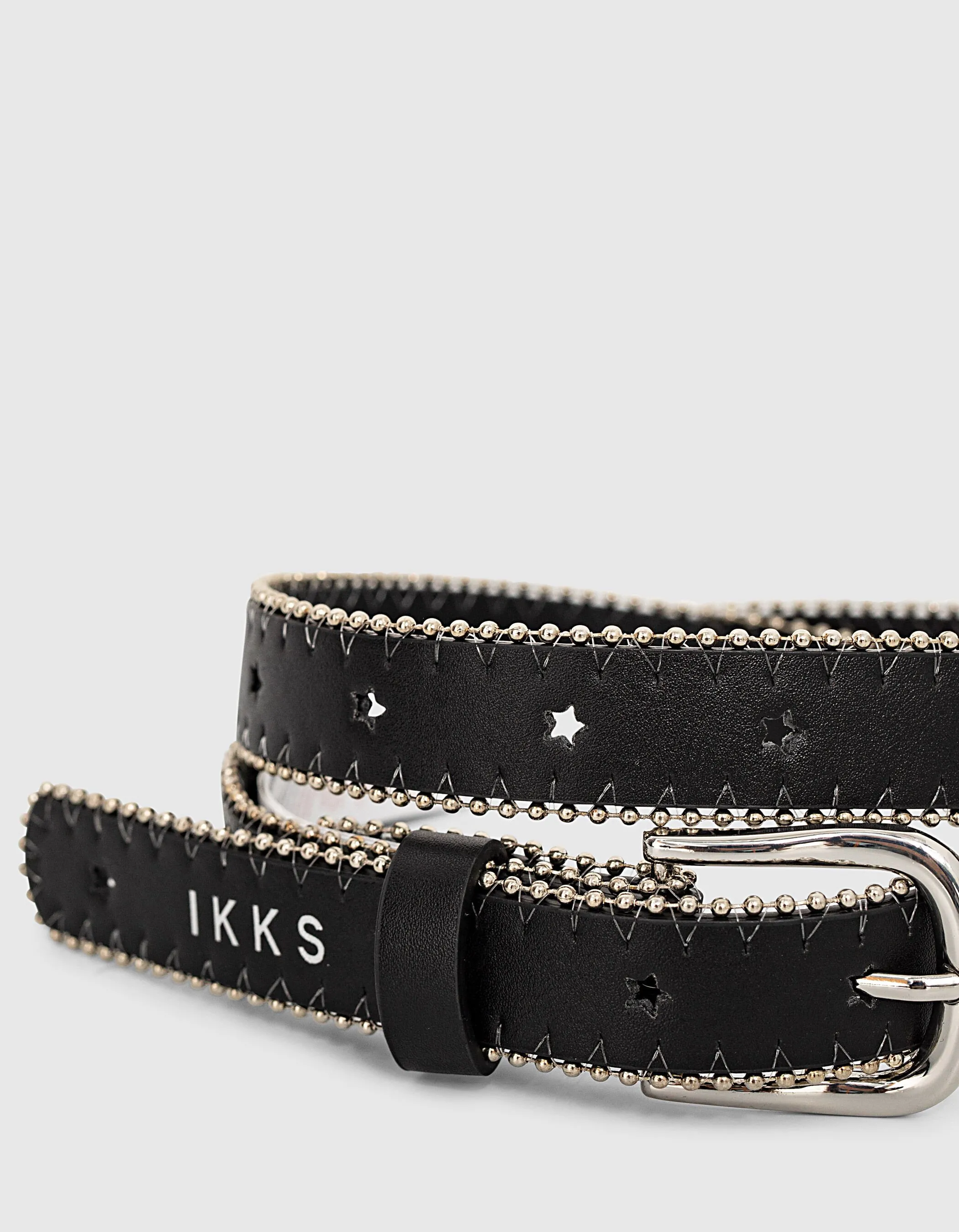 Ceinture noire perfo étoiles bordée micro billes fille