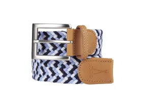 Ceinture élastique tressée confortable - Bleu clair et blanc - Monsieur Basil