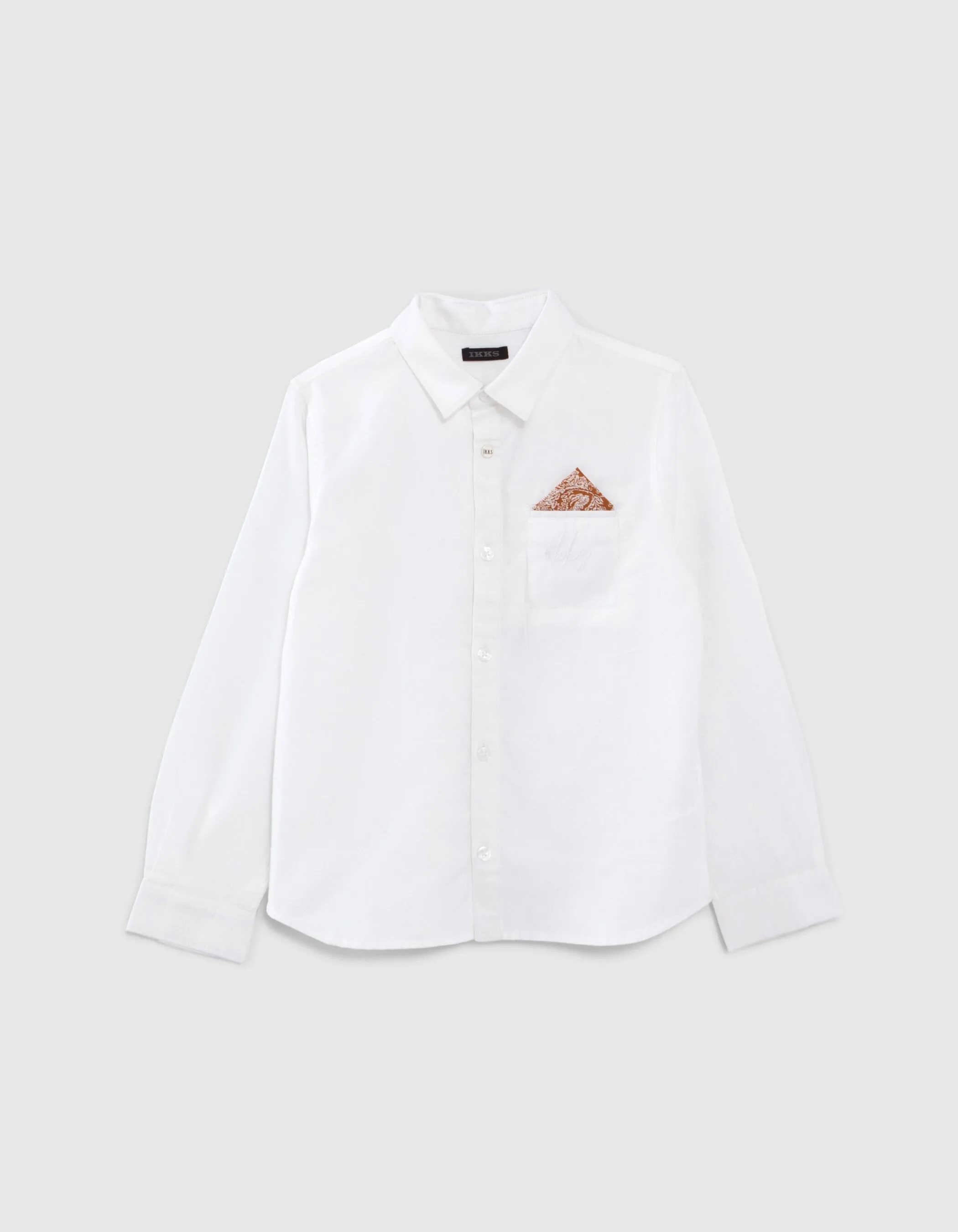 Chemise blanche cérémonie avec pochette garçon