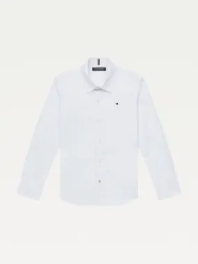 Chemise en popeline de coton extensible | Blanc | Tommy Hilfiger