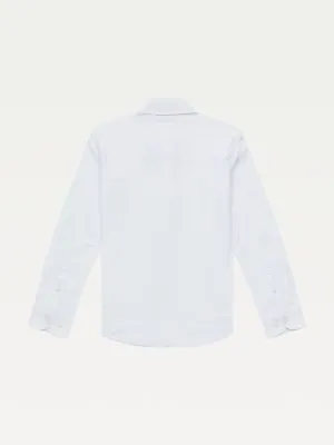 Chemise en popeline de coton extensible | Blanc | Tommy Hilfiger