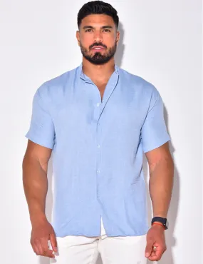 Chemise fine manche courtes à petit col / 46611 - JEANS INDUSTRY