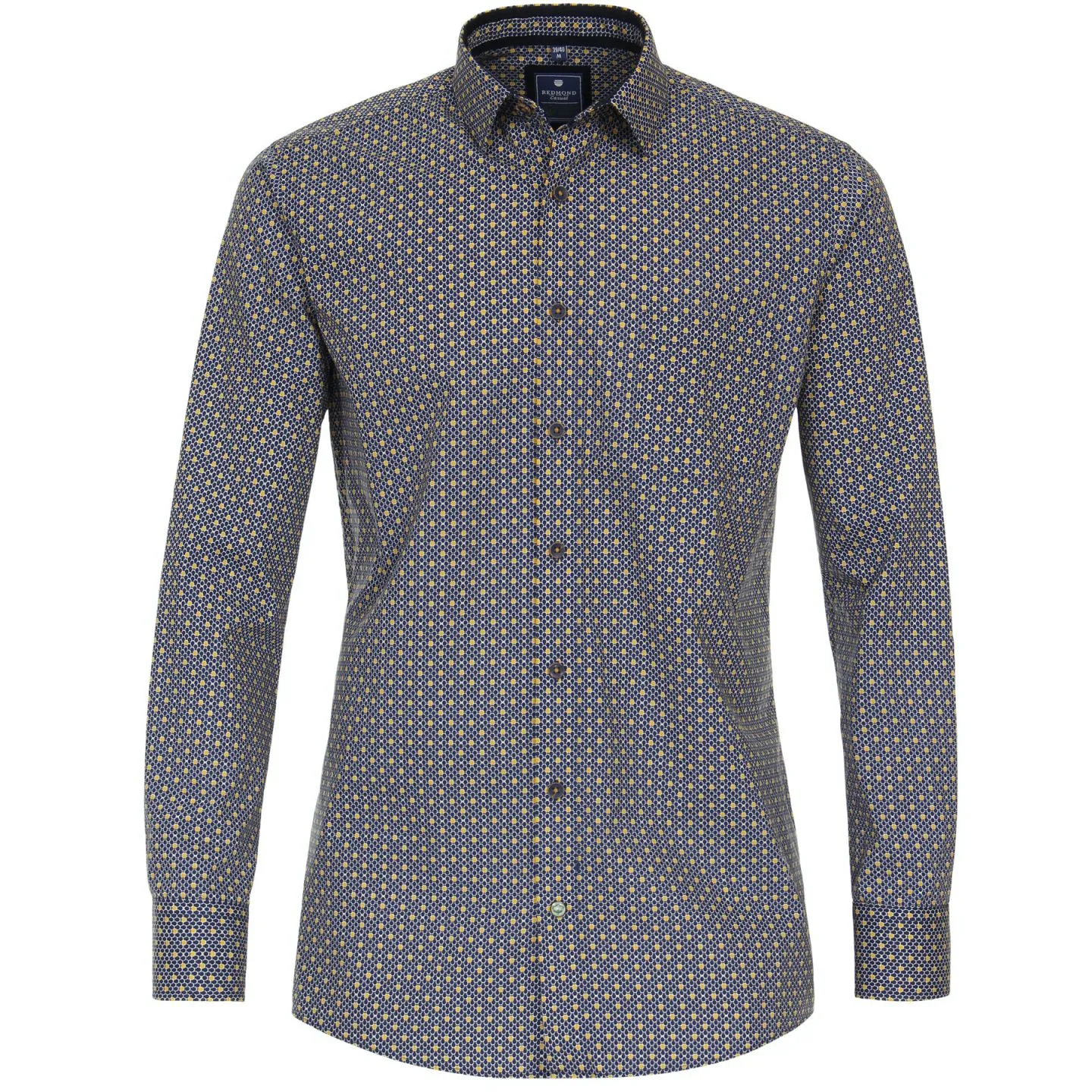 Chemise Imprimée Grande Taille Homme REDMOND - Tailles 3XL-6XL Disponibles | Motif Pois Stylisés