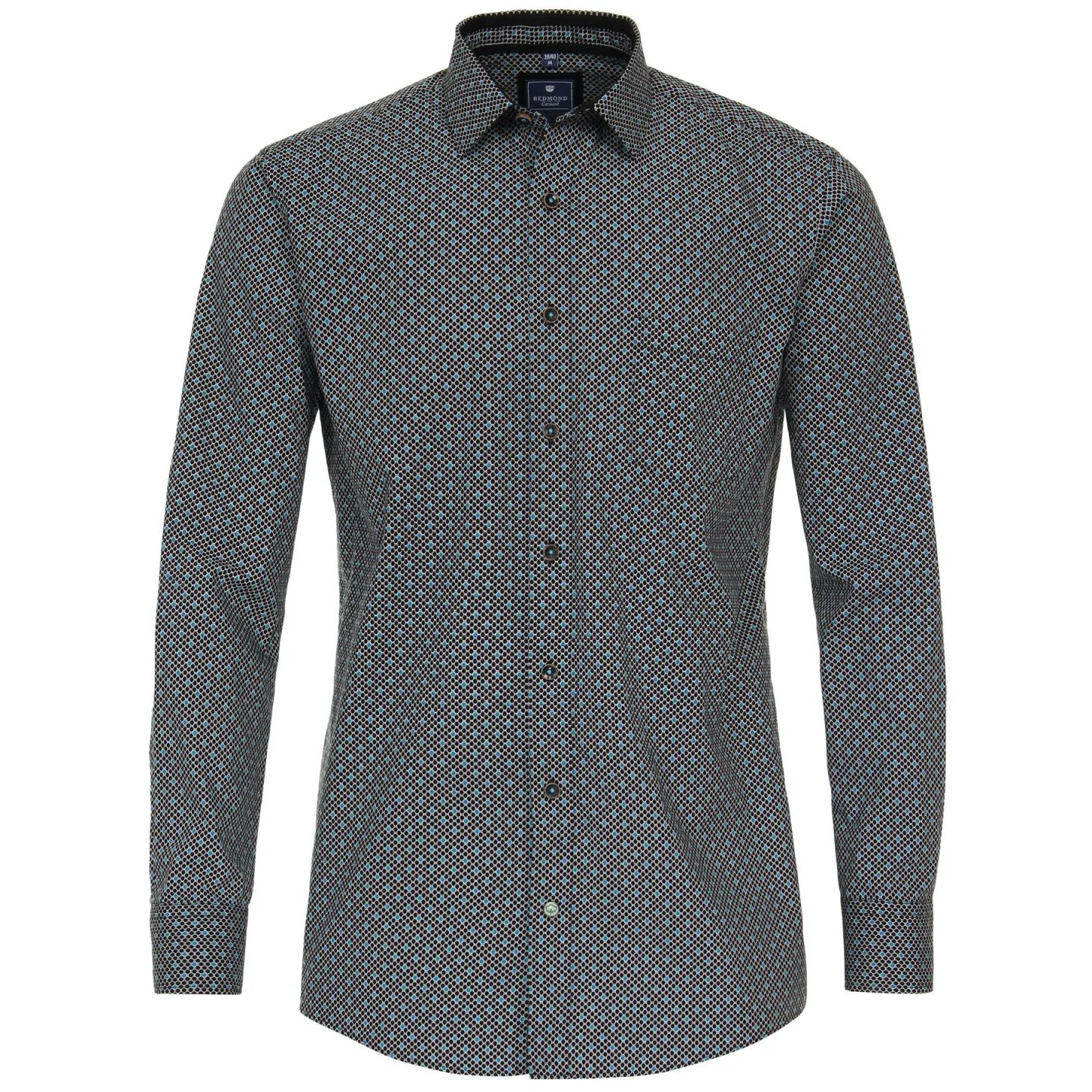 Chemise Imprimée Grande Taille Homme REDMOND - Tailles 3XL-6XL Disponibles | Motif Pois Stylisés