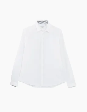 Chemise REGULAR blanche oppo géométrique Homme