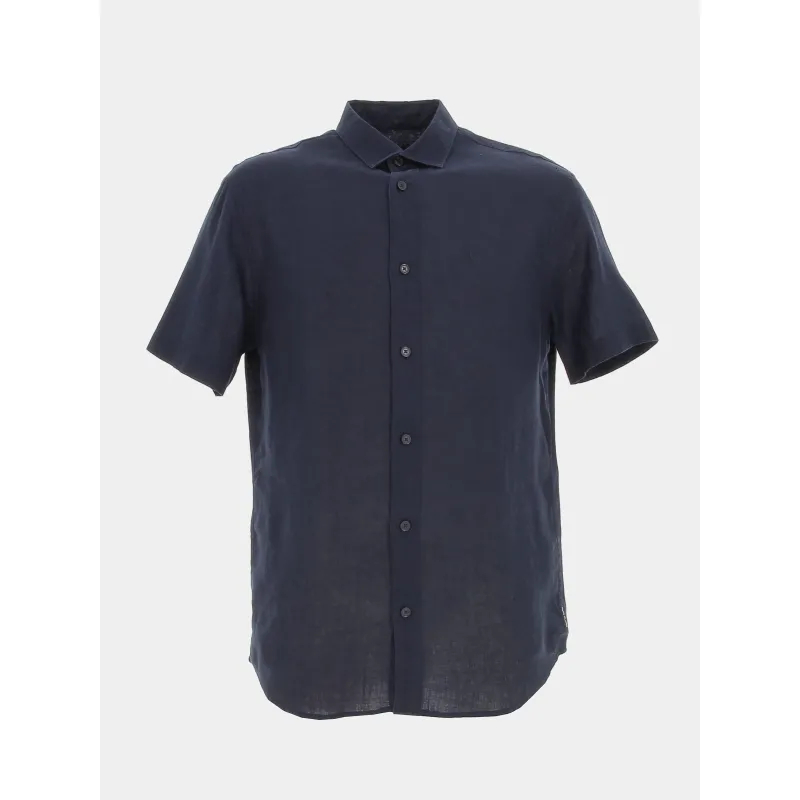 Chemise regular patch japo rayée rose bleu homme - Eden Park | wimod