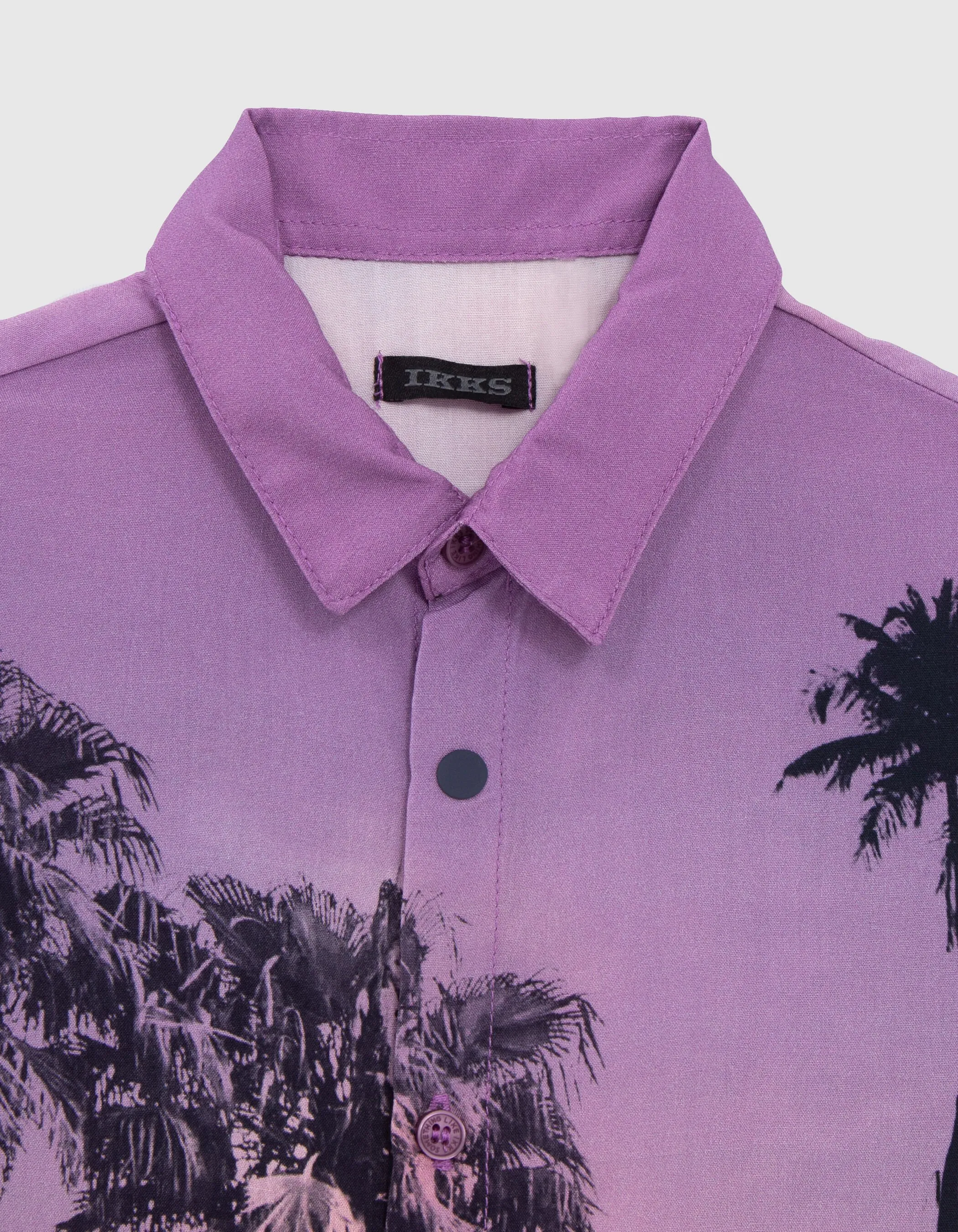 Chemise violet LENZING™ ECOVERO™ imprimé palmiers garçon