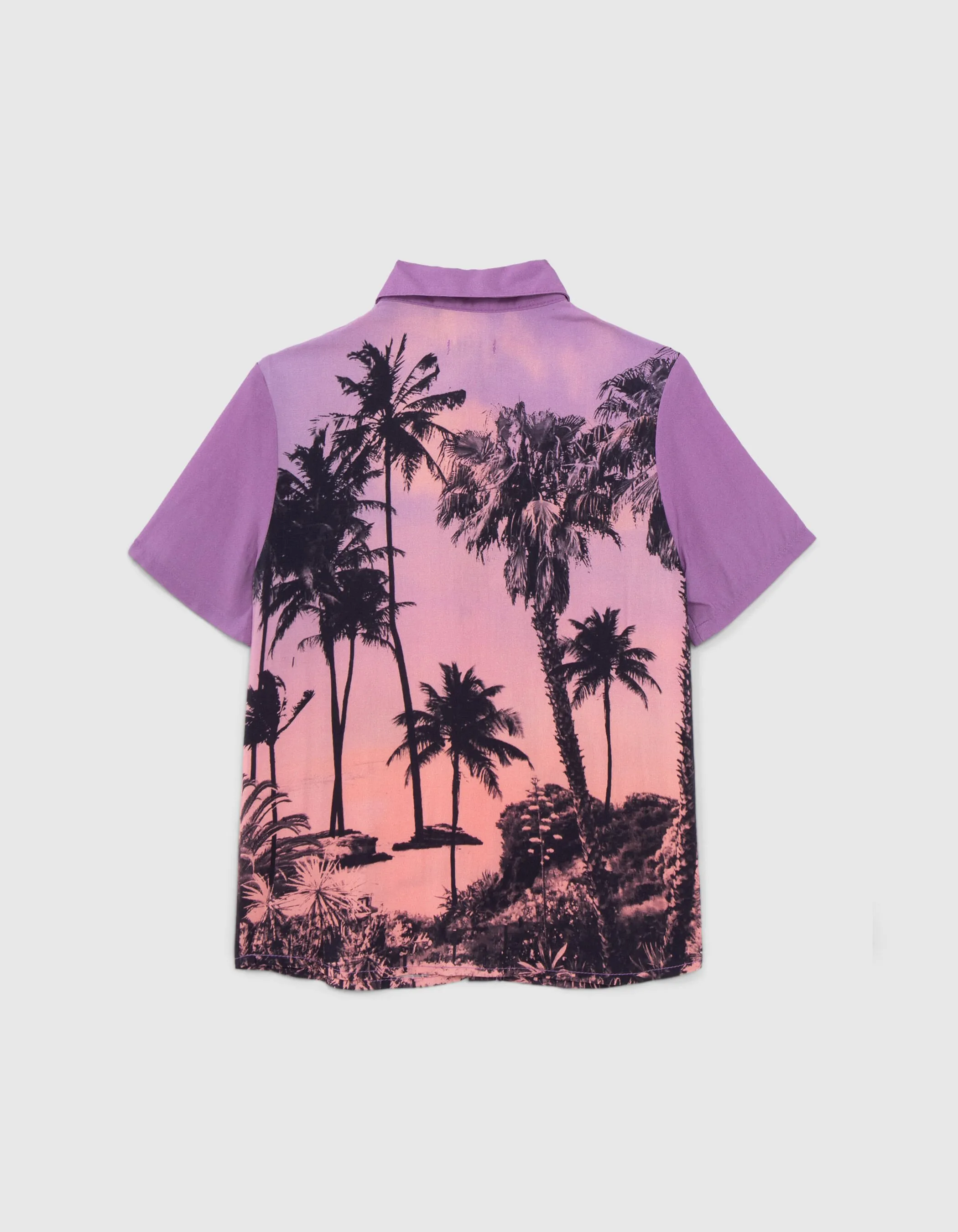 Chemise violet LENZING™ ECOVERO™ imprimé palmiers garçon