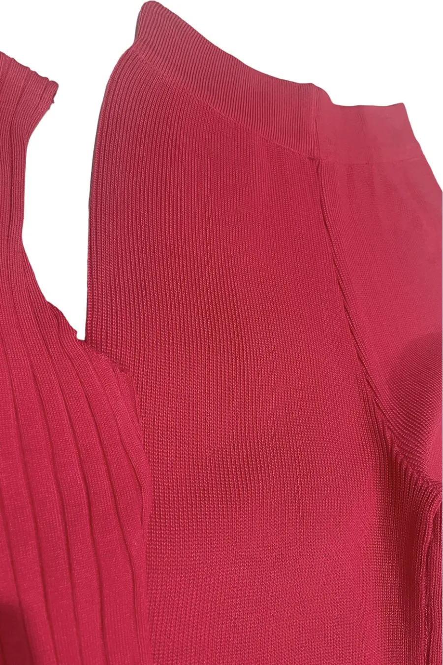 Ensemble 3 pièces gilet débardeur et pantalon palazzo fuchsia 