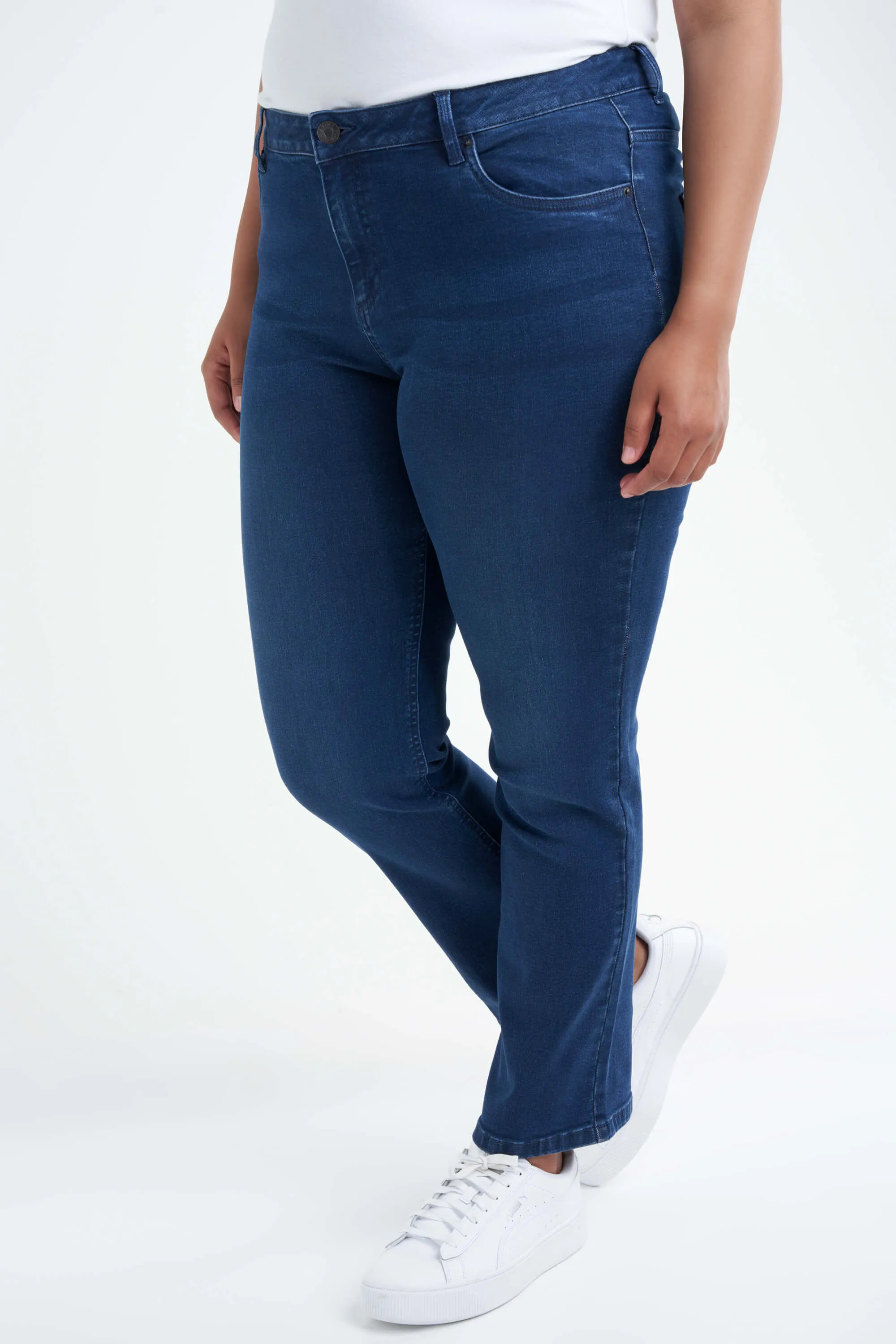 Femmes Jeans droit LILY 76,2 cm Dark Denim | MS Mode