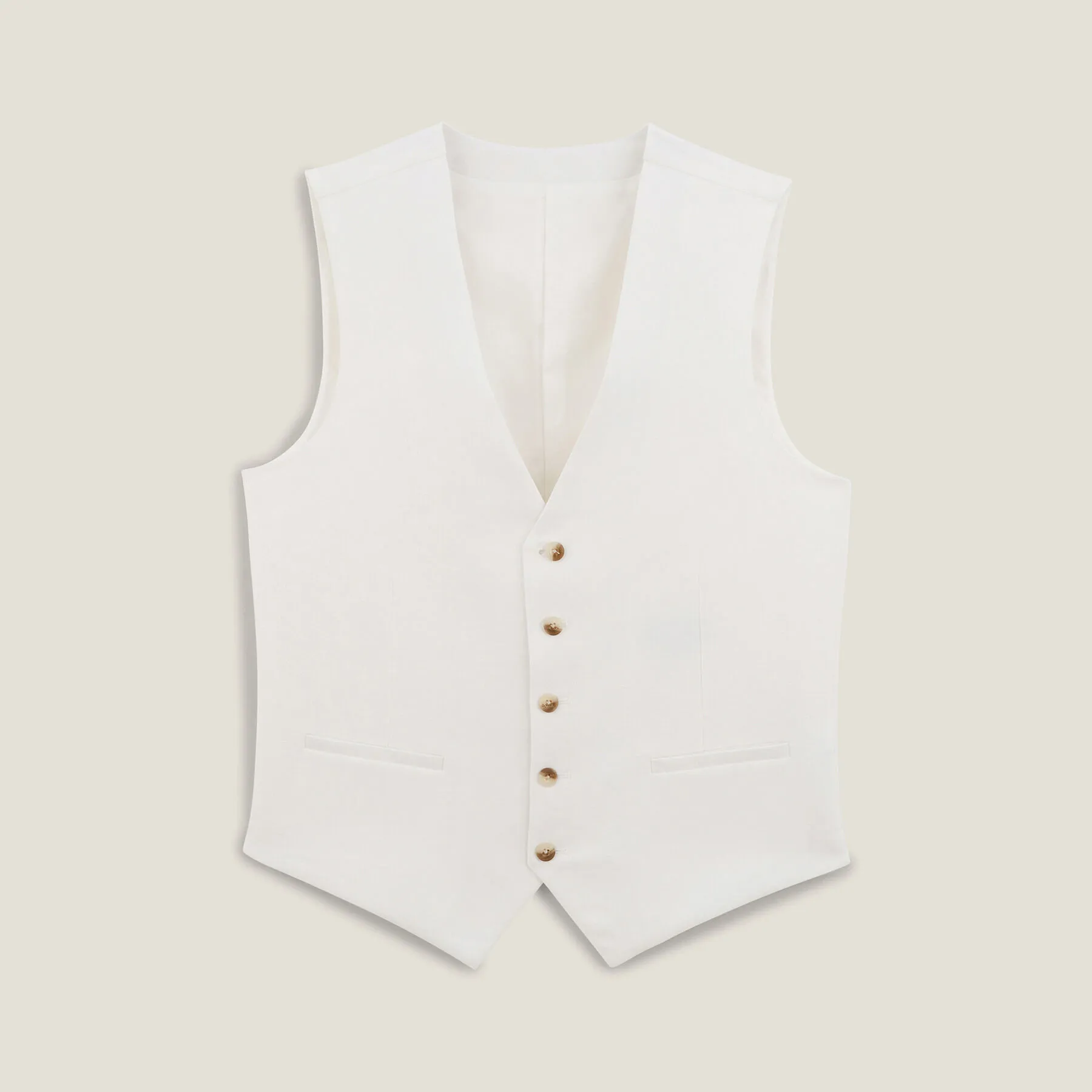 Gilet de costume contenant du lin slim Blanc | Jules