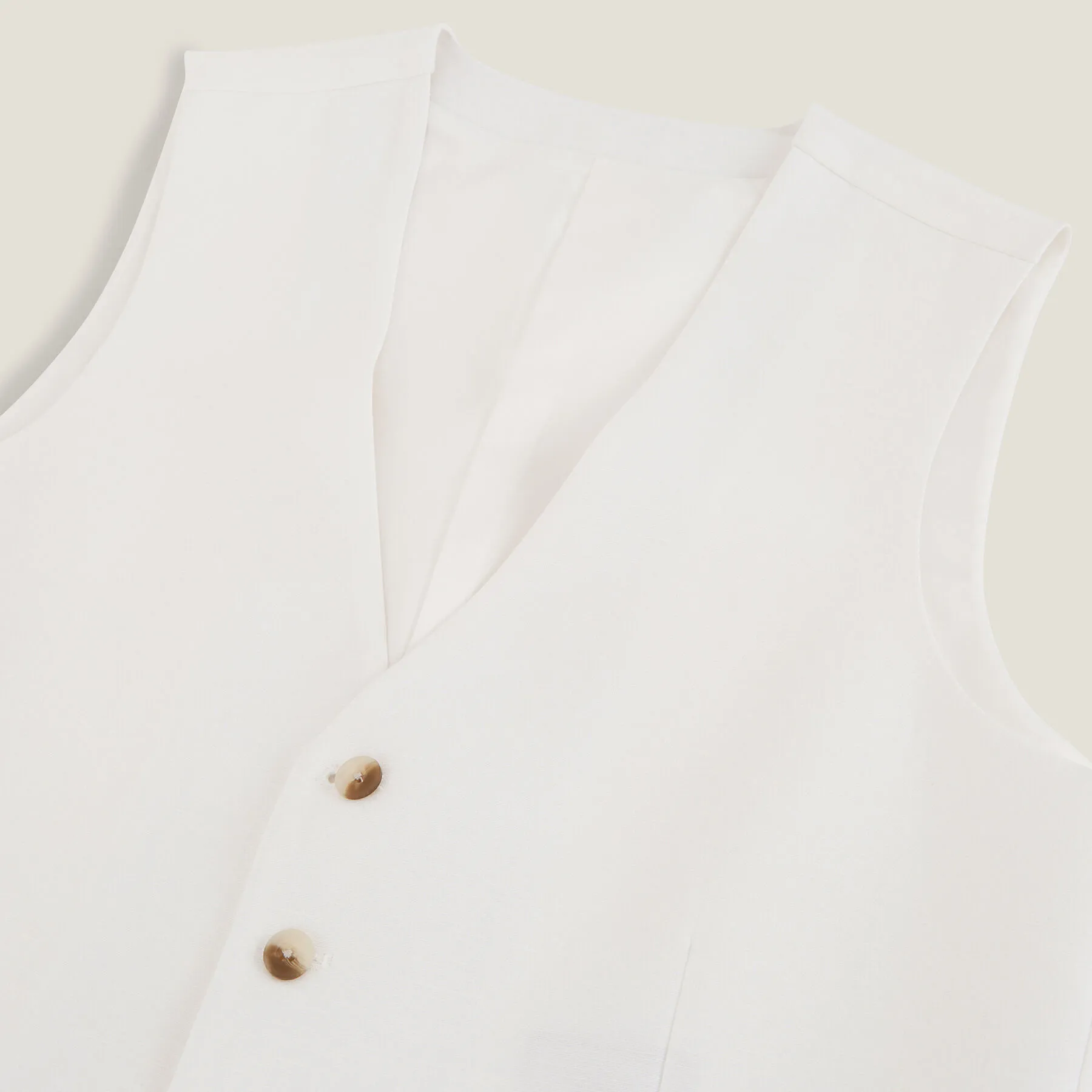 Gilet de costume contenant du lin slim Blanc | Jules