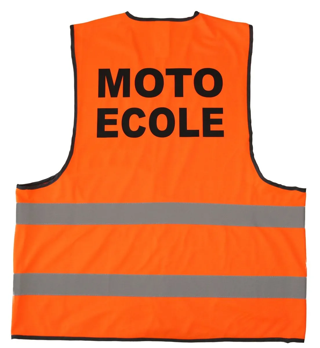 Gilet de sécurité MOTO ECOLE- orange fluo - imprimé recto verso 