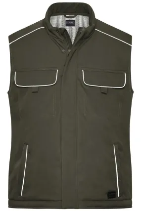 Gilet de travail rembourré softshell - JN885 - vert olive 