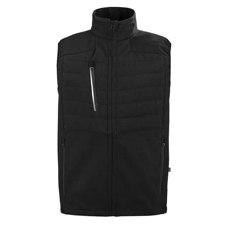 Gilet de Travail Sans Manches Matelassé Pirin Noir - CEPOVETT