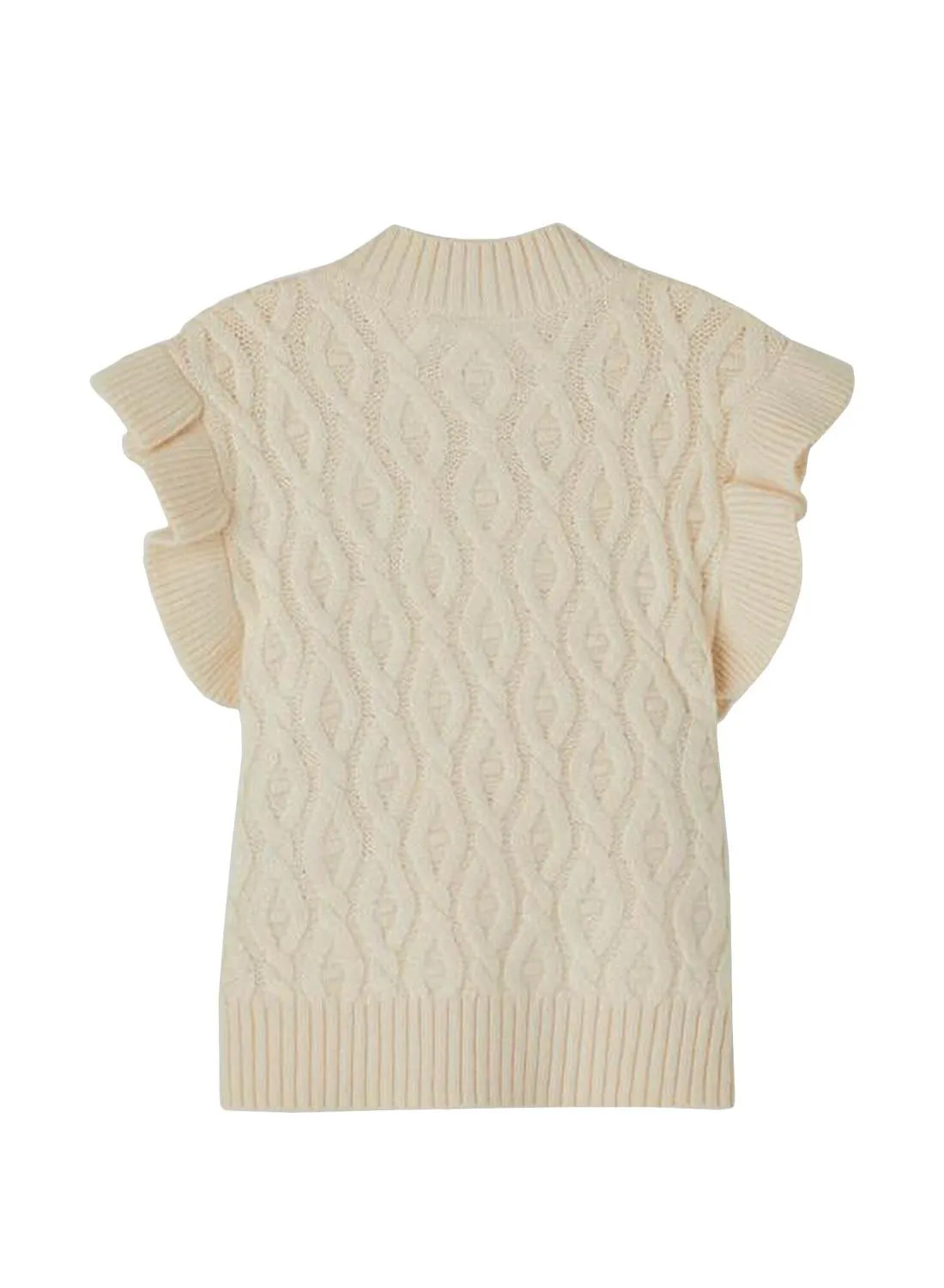 Gilet Name It Ramat Tricot Beige pour Fille