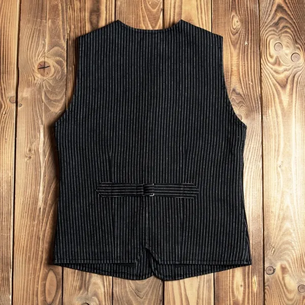 Gilet noir rayé Pike Brothers 1905 Hauler vest black wabash.