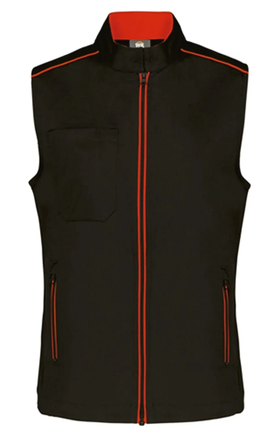 Gilet sans manches DayToDay - Femme - WK6149 - noir et rouge 