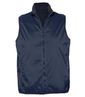 Gilet sans manches réversible imperméable doublé 44001 - bleu marine - unisexe