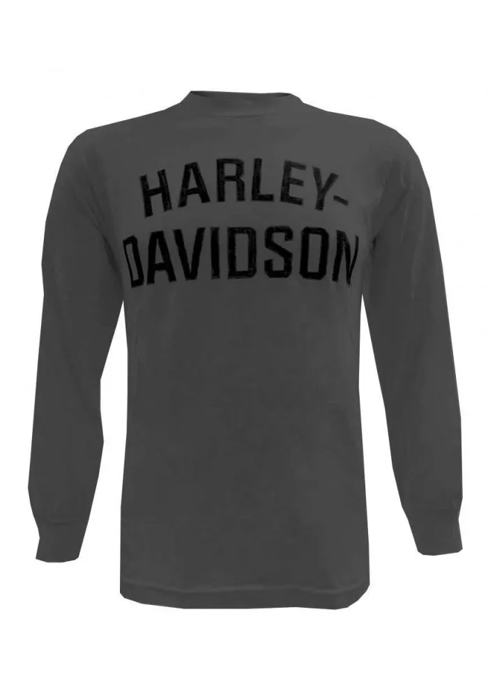 Harley Davidson Homme T-Shirt Heritage H-D Manches Longues Charcoal 30296639