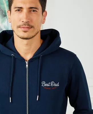 Hoodie homme Best dad since brodé personnalisé