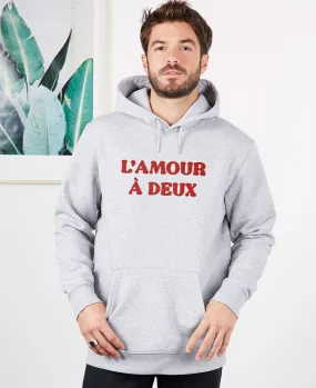 Hoodie homme L'amour à deux (effet velours)