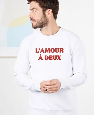 Hoodie homme L'amour à deux (effet velours)